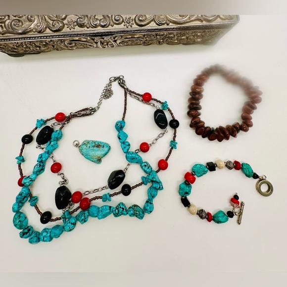 Southwestern Turquoise Jewelry lot - Picture 8 of 17